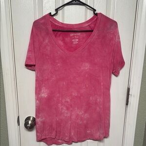 American Eagle Pink Tie-Dye Women's Top
